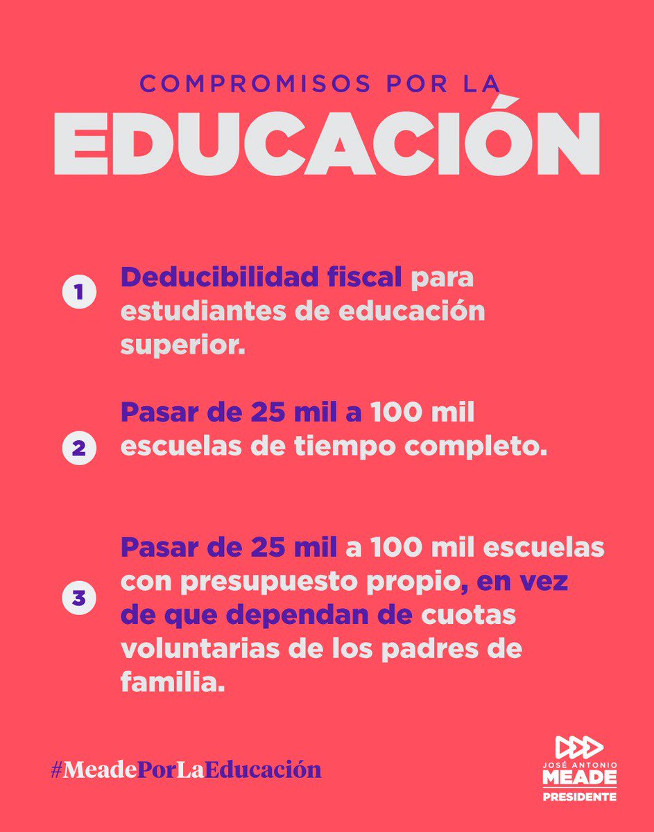 KathiaMichael's tweet photo. #MeadeProponeParaSLP  que la educación sea de calidad, y que no haya ningún joven que no termine la preparatoria y no tenga oportunidad de ingresar a la educación superior! https://t.co/VBMHhRyDne