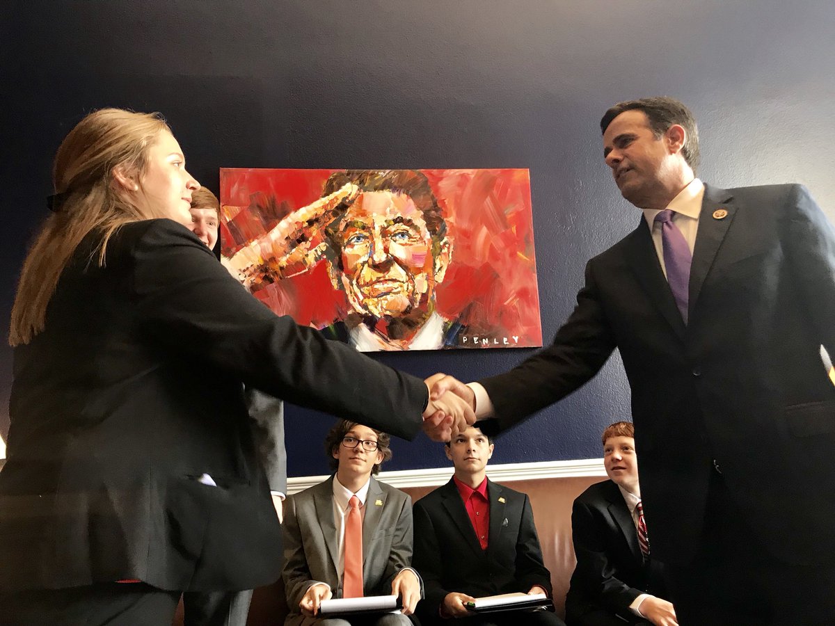 CathyKnoff's tweet photo. The Full Metal Jackets met with our Representative John Ratcliffe and discussed STEM initiatives. We are so grateful for the opportunity to present to a fellow Rockwall citizen. @FRCTeam1296 @firstnac @FIRSTinTexas @RepRatcliffe https://t.co/FHY9J5ICqj