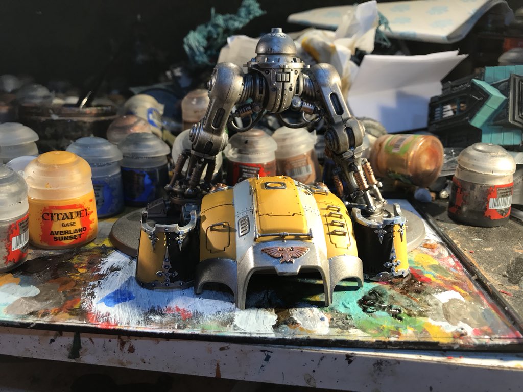 orcboyphil's tweet photo. @ChrisPeach001 @WHTV_Dunc @purplemonkey790 #BigKnightPaintingNight #PaintKnight Progress tonight, legs done. https://t.co/iCNO3zsYMO