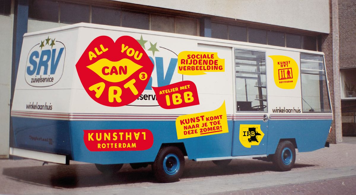 kunsthal's tweet image. De Kunsthal zoekt een enthousiaste ervaren #chauffeur (#vrijwilliger) voor het mobiele #allyoucanart atelier, dat deze zomer met het @IBBCuracao -team en kunstenaars door Rotterdamse wijken trekt om met bewoners kunst te maken. Interesse? Mail naar educatie@kunsthal.nl