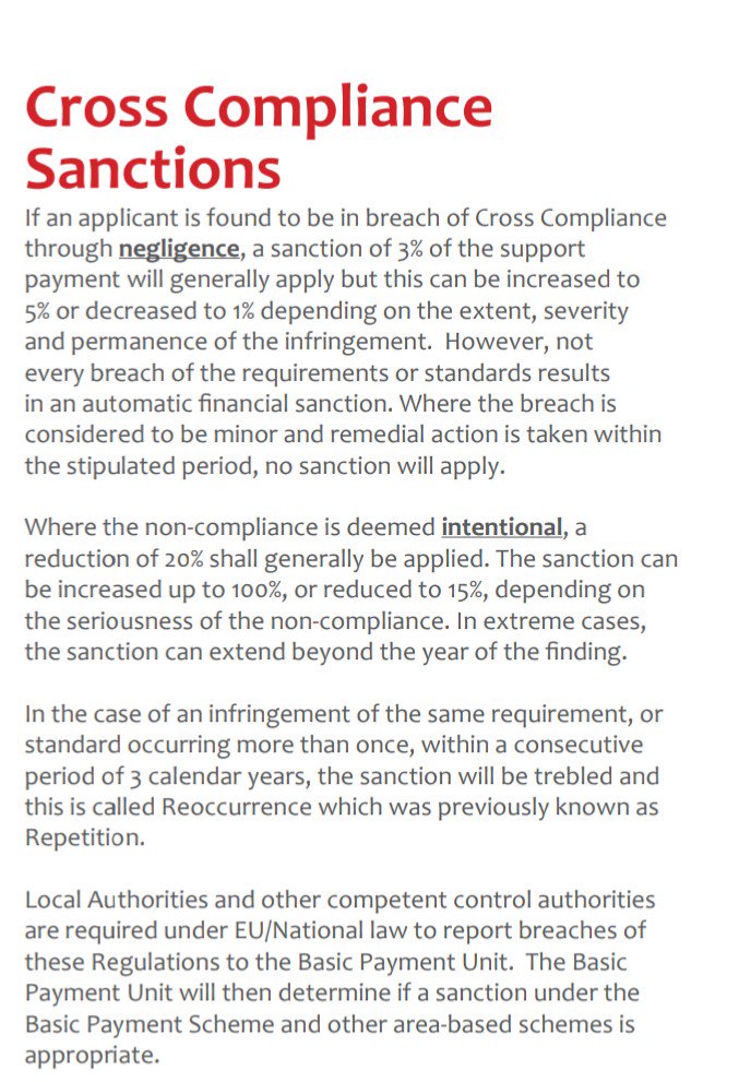 IrishRaptorSG's tweet photo. @EimearRooney1 A serious concern that a minority of farmers are unsure of the Statutory Management Requirements (SMRs) as part of #CrossCompliance in claiming #BasicPayments. Any #persecution of protected birds would be an offence & result in sanctions upto 100% of the payment. @IFAmedia https://t.co/UVdPhkbUxT