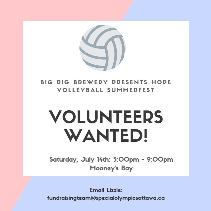 lizizwiz's tweet photo. Grateful that @soogreater_ott is a recipient charity at @hopevballottawa. BUT, we need a few more volunteers in order to receive the generous grant...can you help? 🏐 #inclusionrevolution https://t.co/mp2iWZXzZw