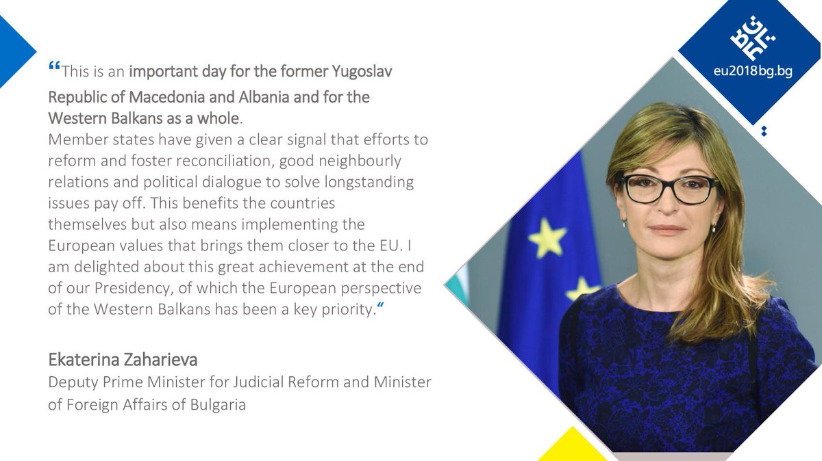 #GAC conclusions on #Enlargement and Stabilisation and Association Process reaffirm EU’s commitment to the #enlargementEU process. 
#EU2018BG delivered on it's top priority.