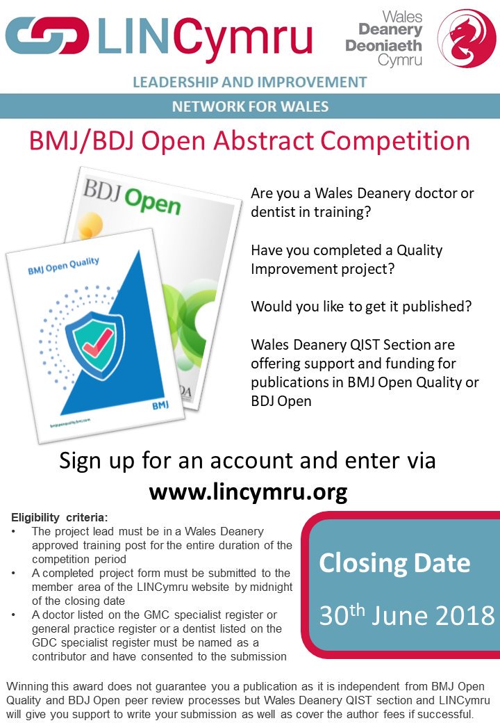 LINCymru's tweet photo. @WalesDeanery trainees! Only 52 hours left to enter for your chance to win publication funding!!! Closes midnight June 30th! https://t.co/7BTPWdxNz1