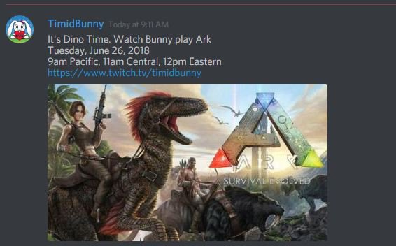caffeine65's tweet photo. Come watch @_TimidBunny_ with Dinosaurs! Jurassic Bunny World! @survivetheark #ThePotatoSquad #codexus #girlstreamers @thebeautygamers #beautygamers @unitedsmall #SupportSmallStreamers #TwitchUnity #twitchaffiliate @HyperRTs @B42community @TeamHooman #survivetheark #dinosaurs https://t.co/bIDtaXahJE