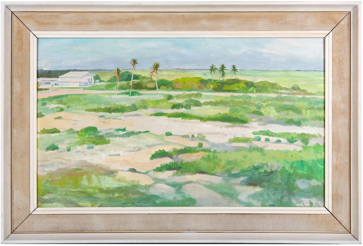 johnavisartist's tweet photo. #Painting of Beira, #Mozambique. J &amp; family visited in Christmas 71/2 traveling from #Zambia. Painted from the hotel verandah Lot 49 14x24" in the #Modern &amp; #PostWar #British #Art #Auction 28th June2018 1.00pm BST @ChiswckAuctions #oils #Africa #artists https://t.co/HUGWTQMHgo … https://t.co/5KtsrLt16D