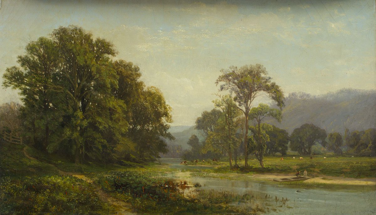 AlbanyInstitute's tweet photo. From the Collection (and currently on view): The Normanskill by Edward B. Gay (1837–1928), c. 1865, oil on canvas, gift of the Charles L. Palmer estate, 1908.3.1
#summer #normanskill #albanyny #fromthecollection #hudsonriverschool #edwardgay #landscape #boat #sunshine https://t.co/pQlYyvKObb
