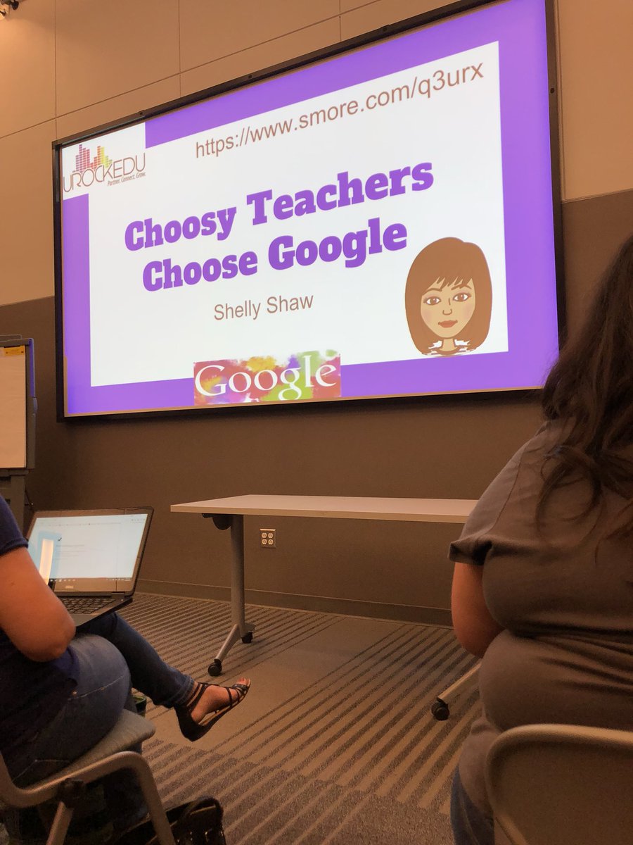sambonnette's tweet photo. G3 Conference @ESCRegion11 - Google, GT, &amp; Principal Gerry Brooks. Getting techie is my favorite way to sharpen my saw. I even get to be with @allymont88. #learningtogether https://t.co/8OhsqNYt32