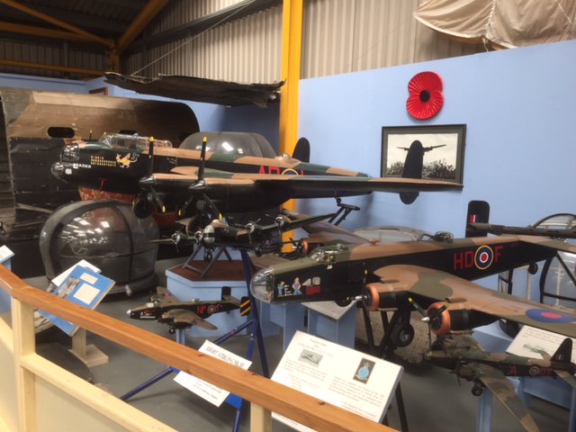 NewarkAirMus's tweet image. During #CockpitFest18 there was a 'rotation' of #airframes in #LancasterCorner in #NAMHangar1 - the current #aircraft on strength are pictured with this tweet: Photo credit Colin Savill; #NAMdeveloping