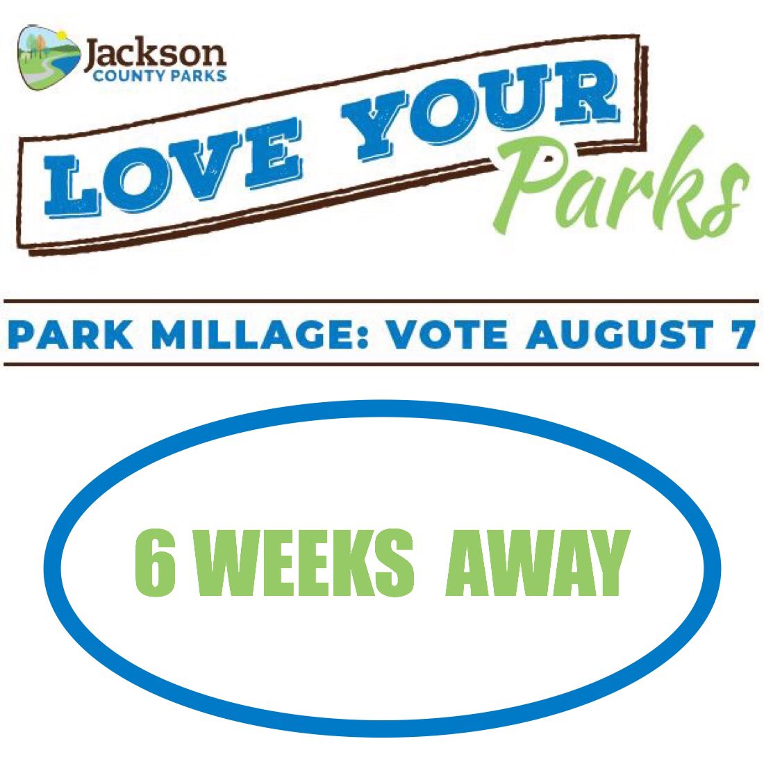 We are now 6 weeks away from our Park Millage. Come on out August 7th and VOTE! #LoveYourParks