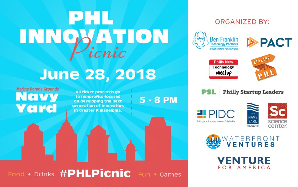 🚨 Roll call! 🚨 Who are we going to see at #PHLpicnic this Thursday? We know our friends &amp; planning partners <a href="/bftp_sep/">Ben Franklin</a> <a href="/PhilaPACT/">Philadelphia Alliance for Capital & Technologies</a> <a href="/PIDCphila/">PIDCphila</a>  <a href="/NavyYardPhila/">Navy Yard Philadelphia</a> <a href="/PhillyNewTech/">PHL New Tech Meetup</a> <a href="/startupleaders/">PhillyStartupLeaders</a> <a href="/StartupPHL/">StartupPHL</a> <a href="/venture4america/">Venture For America</a> <a href="/WaterfrontVent/">Waterfront Ventures</a> will be there!