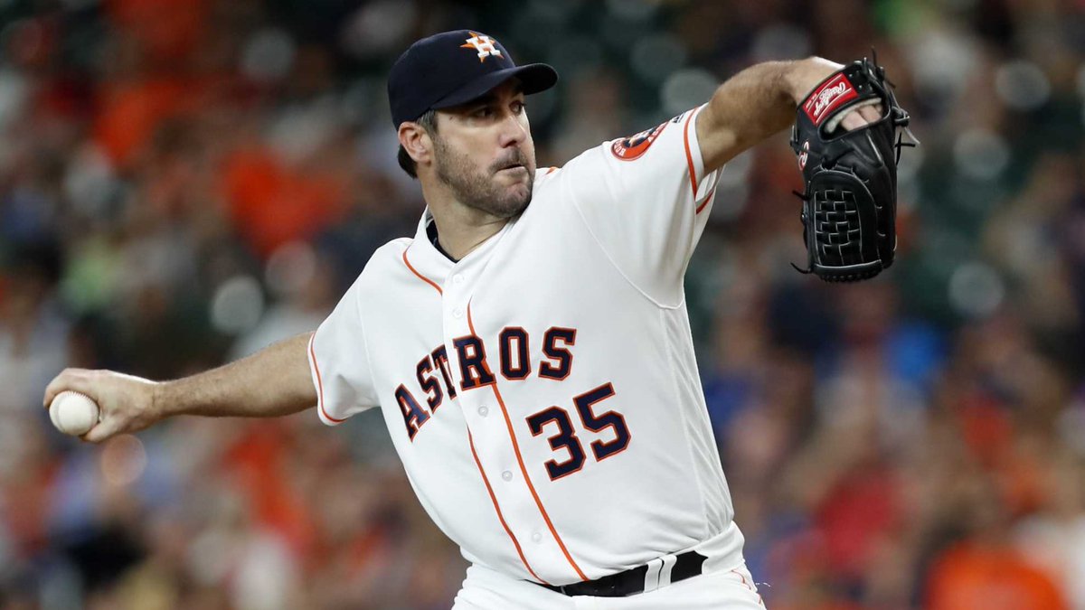 ODUBaseball's tweet photo. #ProUpdate: Justin Verlander, likely headed to his 7th All-Star Game, is 9-3 with a 1.82 ERA for the first-place Astros. Verlander's 1.82 ERA is best among AL starting pitchers.
#Monarchs | #ODUSports https://t.co/Rw9rFPDefB