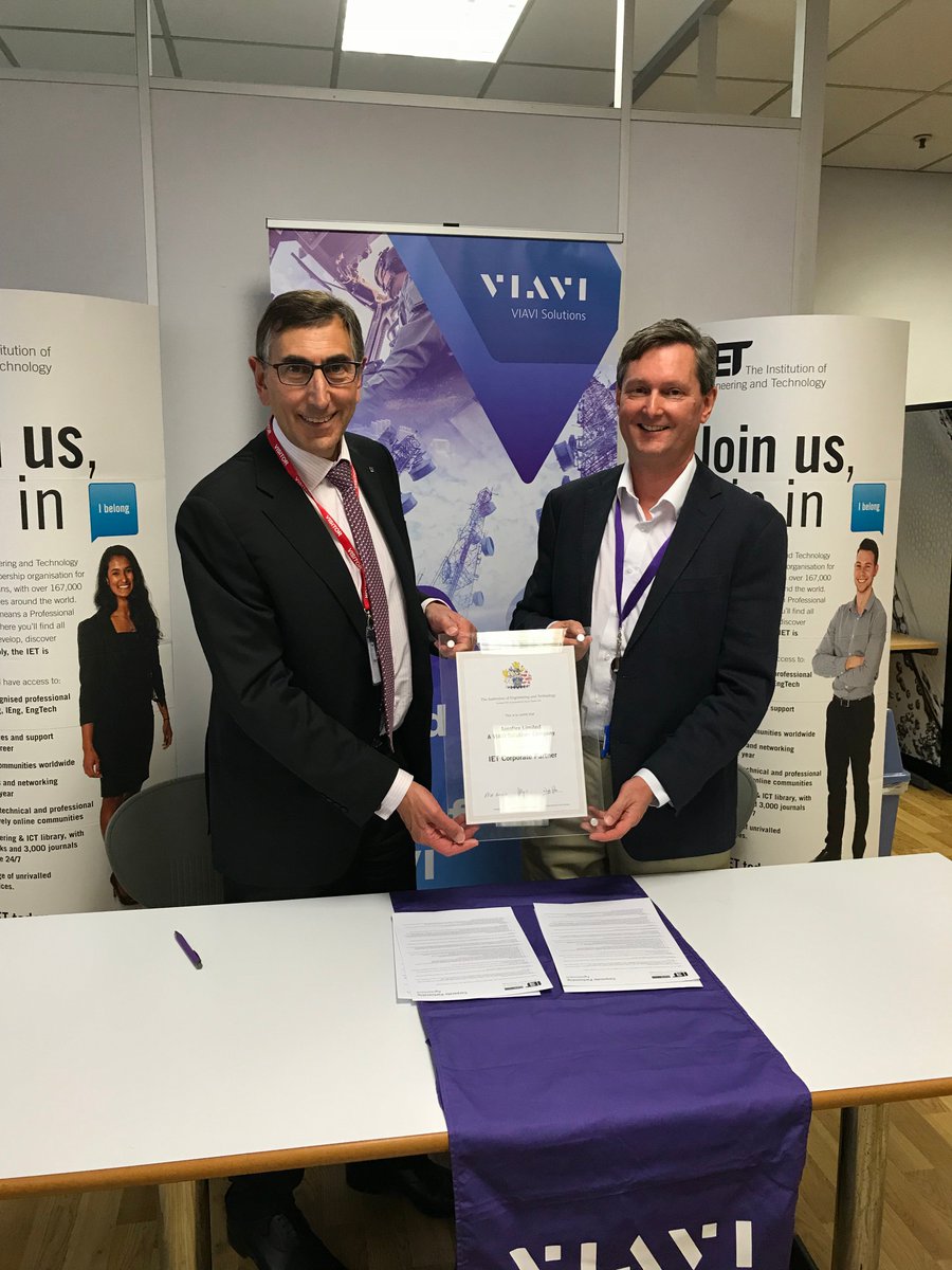 Beardy_58's tweet image. .@TheIET's Nigel Fine has just signed a new Corporate Partnership agreement with @ViaviSolutions, we look forward to working with them in the future! #IETPartnerships
