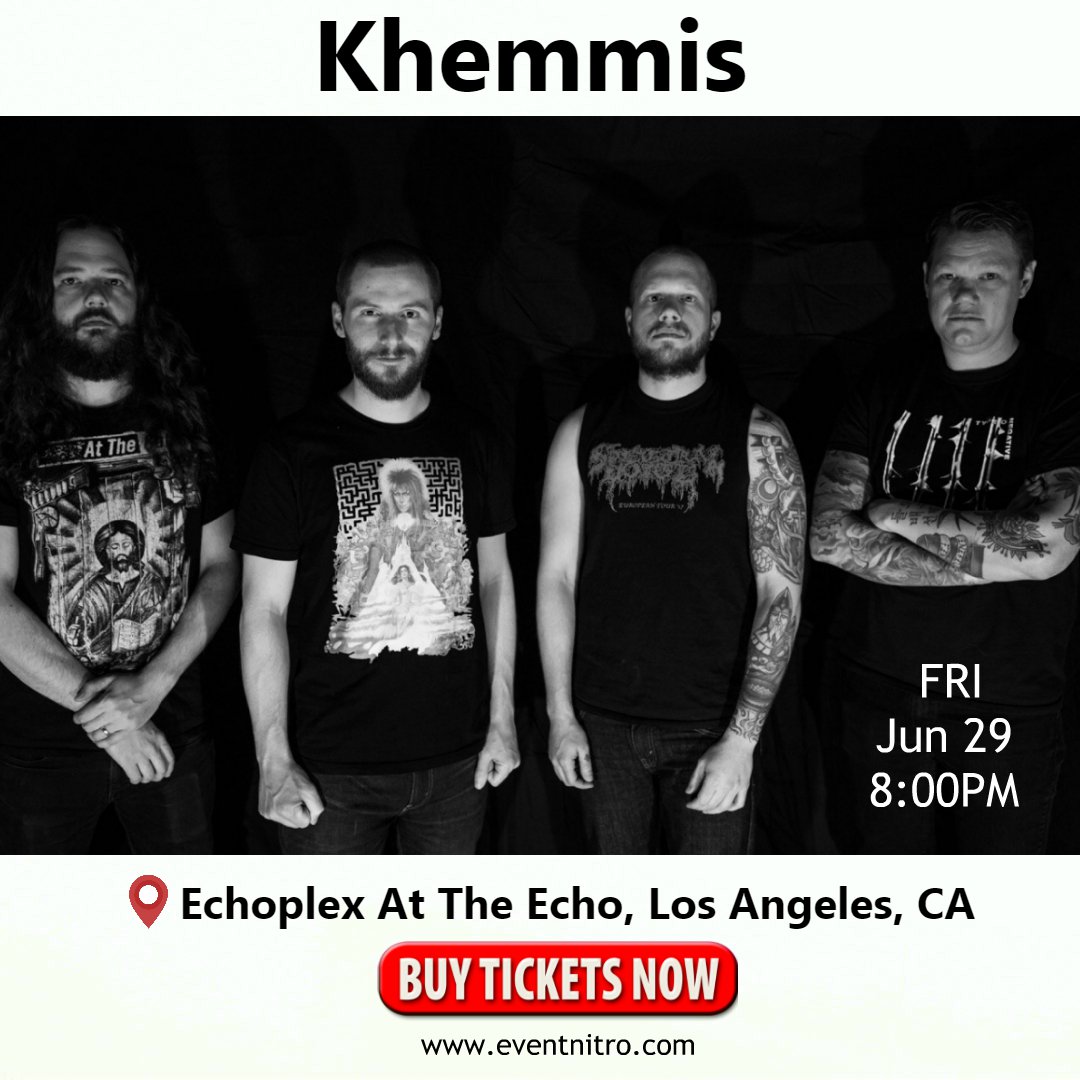 EventNitro's tweet photo. Khemmis

_______
Check Out other upcoming events: 
🌐 https://t.co/w2z4K3GQ3e
Or contact us for more details:
📞 (866) 459 9233
.
.
.
.
.
.
.
#EventNitro #Khemmis #khemmisdoom #doomedheavymetalBand #Echoplex #EchoLosAngeles #CA https://t.co/rXQ5sSMEdU