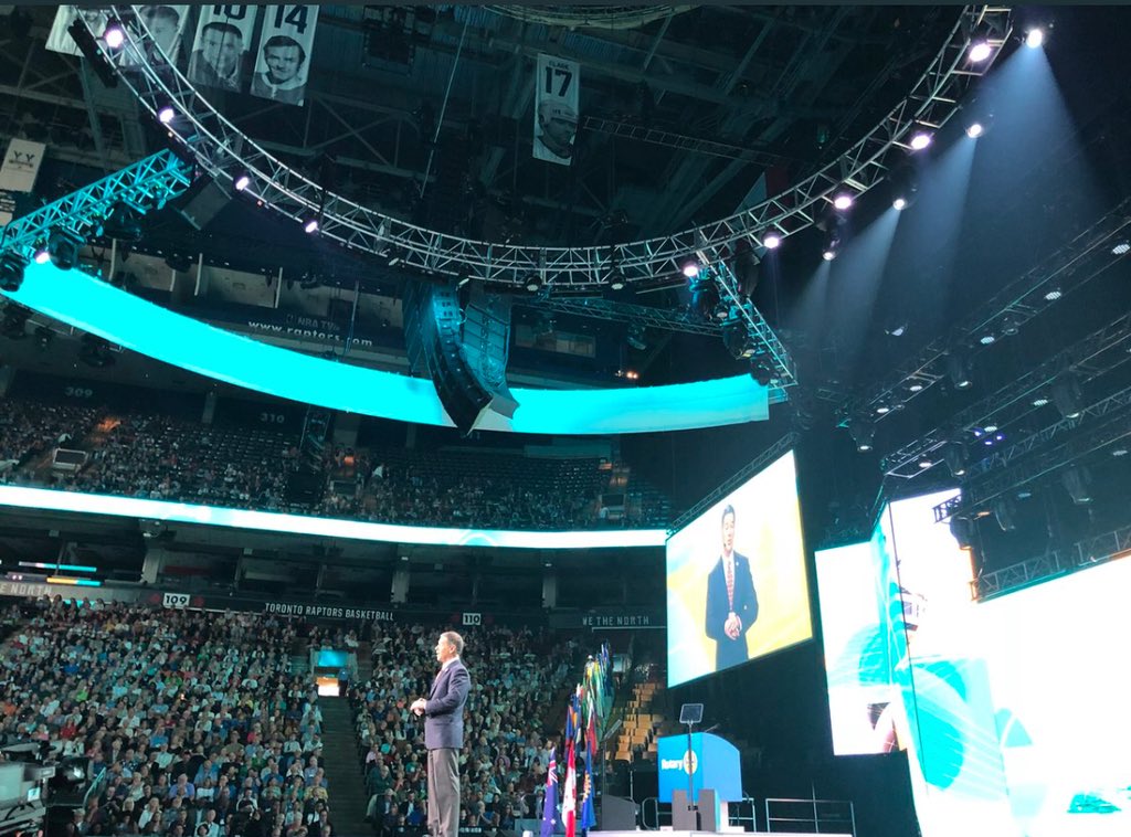 EndPolioNow's tweet photo. “Through our work, we have taught that vaccines are safe, and should be administered at different ages in life to prevent life threatening diseases” - Jim Margraff #Rotary18 #vaccineswork #EndPolio https://t.co/tBebSLkYNB