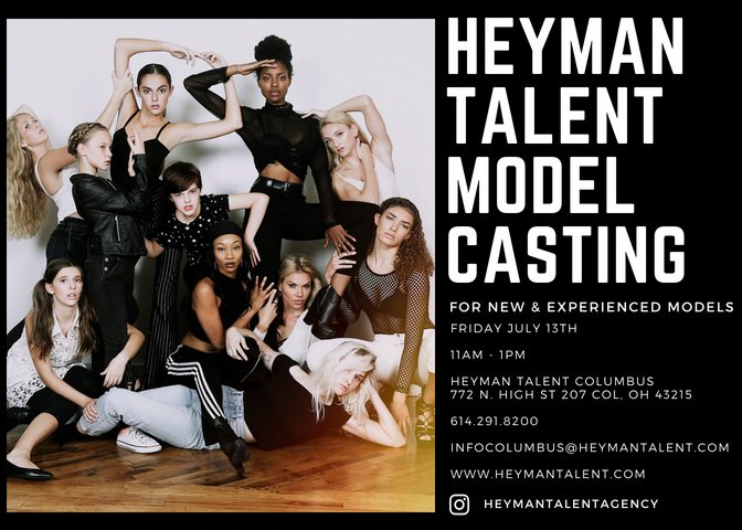 HeymanTalent's tweet photo. We’re thrilled to announce our open call in Columbus on July 13th!! Email or call for details!
#heymantalent #asseenincolumbus #opencall #midwestmodel #columbusmodel #columbusevents #shortnorth #shortnorthartsdistrict #614model #columbusfashion #lifeincbus #columbusisfashion https://t.co/U9Q7J8gnjr