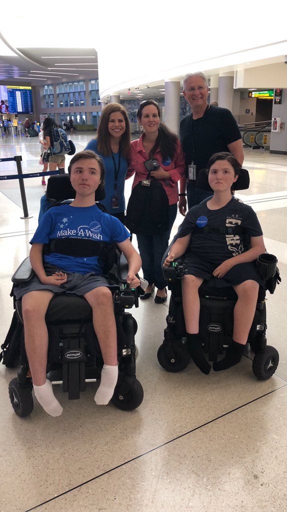 jodydickson28's tweet photo. What an honor it has been to assist Ryan, a Make-A-Wish recipient and his twin brother Jacob with their travel plans out of CMH today! Two amazing young men and their incredible mom, Christy!@weareunited @jonathangooda @BrianFKennedy @jacquikey https://t.co/9ZCg5c9rTg