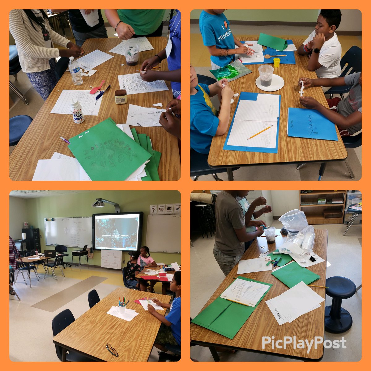 NACSTEAMCamp's tweet photo. Campers are planning and creating landfill models as part of our @Captainirving #TheFlyingClassroom food waste unit. #PowerUp @APS_K5Science @apsupdate @BrandonESIB @Atldepsupt @TommyUsherAPS https://t.co/DXJZlZxa99