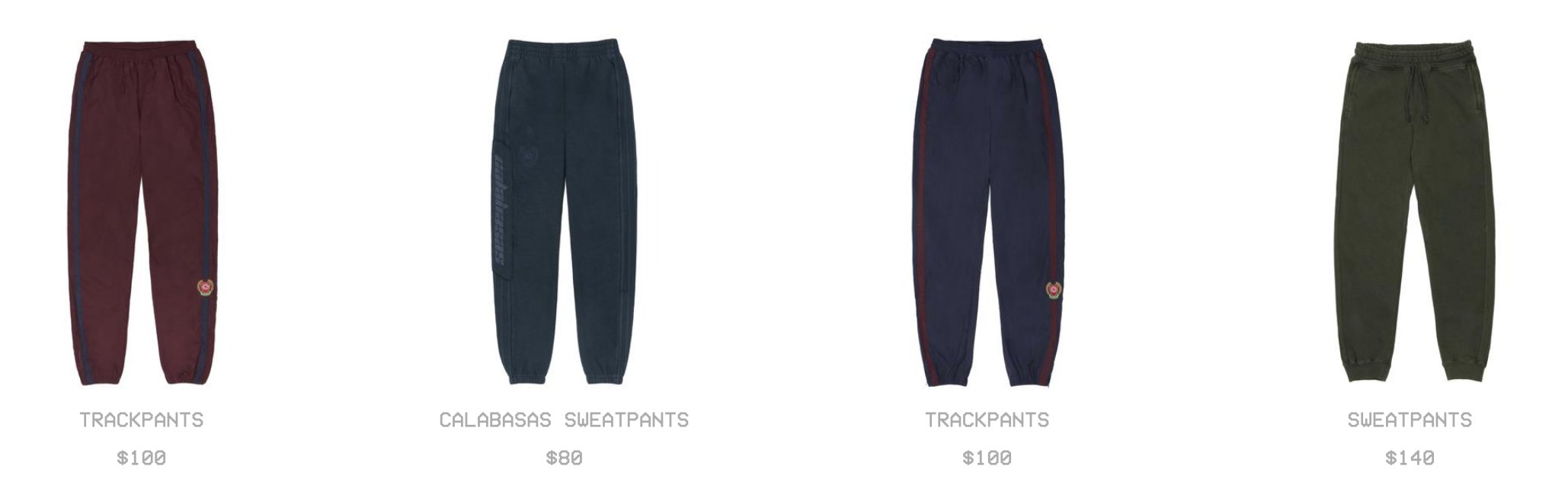 Yeezy season 5 crest deals track pant Yeezy season 5 crest deals track pant