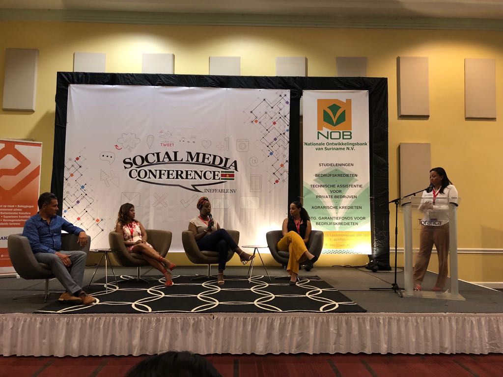 ayida_s's tweet photo. Today it was my turn to speak at the Social Media Conference Suriname 2018 as part of the 'Looking beyond Facebook' panel. Good talk thanks to my fellow panelists! #smcs18 #Suriname https://t.co/zarGGUZEAJ