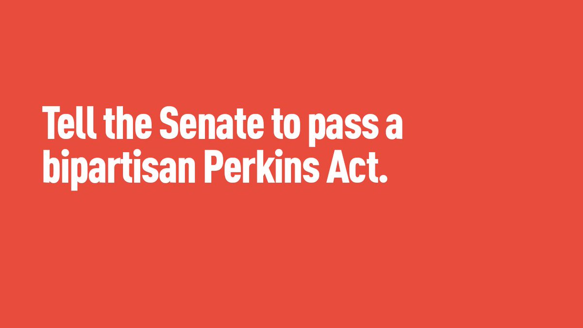 PerkinsCTE's tweet photo. Today the Senate HELP Committee has a chance to help US students by bringing skills education into the 21st century. We join 500+ organizations in urging @SenAlexander, @PattyMurray, @SenatorEnzi, @SenBobCasey &amp; the committee to pass a clean, bipartisan update of #PerkinsCTE Act https://t.co/08jO9HbCer