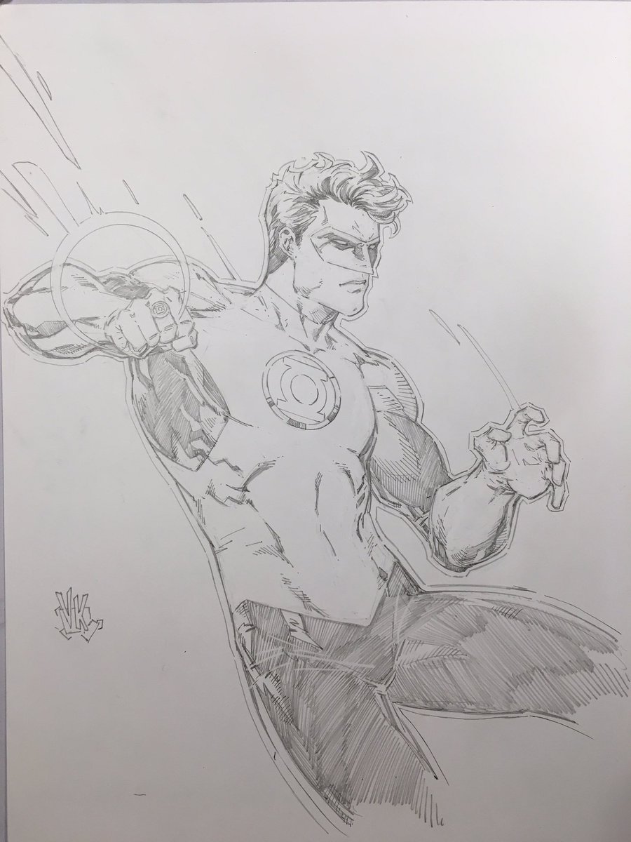 green lantern pencil drawings