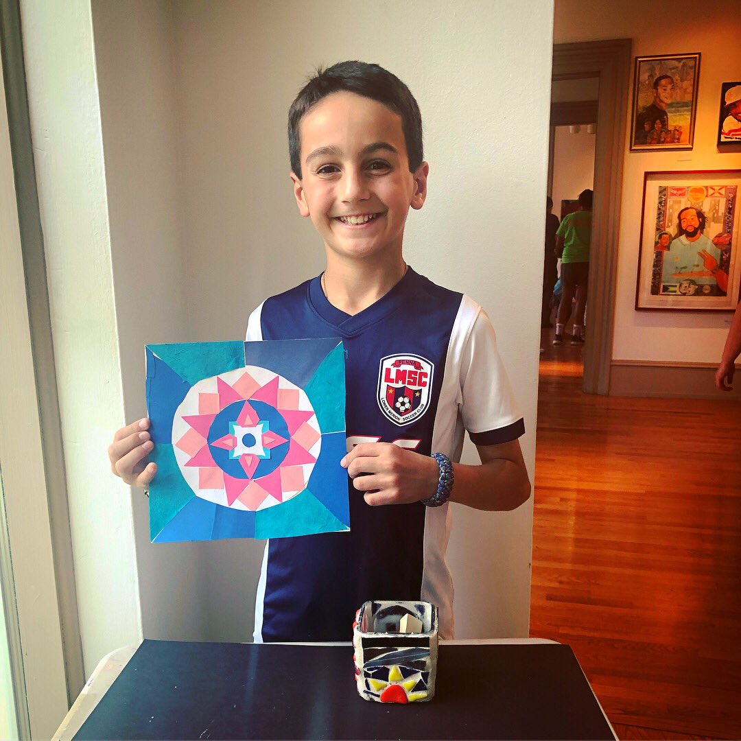 MainLineArtCtr's tweet photo. Every Friday our talented campers show off their masterpieces during their Friday Art Party in our galleries! Parents, grandparents, family and friends are all welcome! Register now for Session D 7/2-7/6 (no 7/4), campers will explore Art if America in honor of July 4! #artcamp https://t.co/G4V5GKl6fL