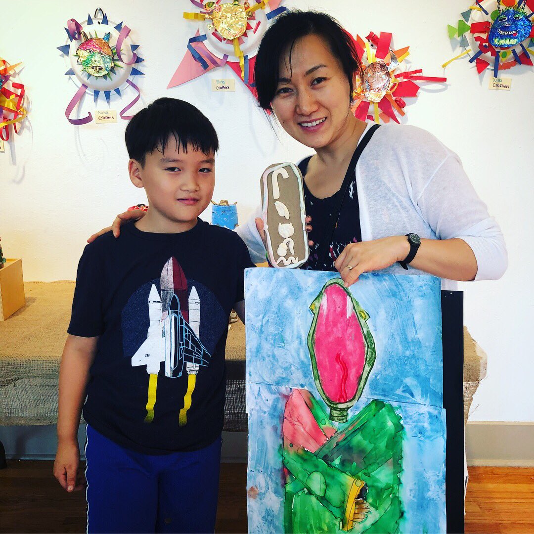 MainLineArtCtr's tweet photo. Every Friday our talented campers show off their masterpieces during their Friday Art Party in our galleries! Parents, grandparents, family and friends are all welcome! Register now for Session D 7/2-7/6 (no 7/4), campers will explore Art if America in honor of July 4! #artcamp https://t.co/G4V5GKl6fL