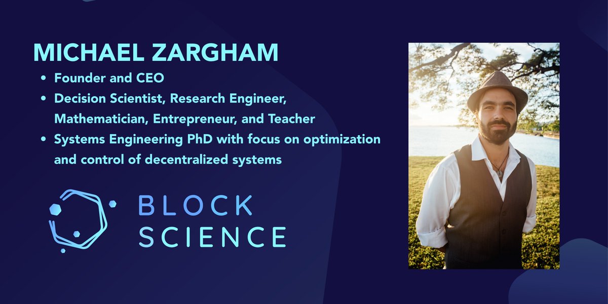 block_science's tweet photo. Excited to start off our very first Team Tuesday with our leader and founder, the mathemagician Dr. Michael Zargham! #BlockScience #tokenengineering #blockchain https://t.co/dlQ0V7oiyK