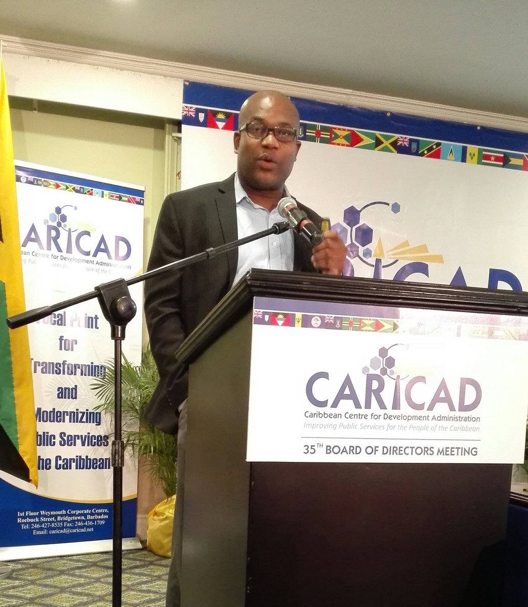 MOFJamaica's tweet photo. Prof. Denzil Williams: Establish a culture of measurement for performance. #DealingWithChallenges #TacklingEmergingIssues #PublicSector #CARICAD #BoardOfDirectors35 #Forum @OfficialCaricad @SnrWayne1 @CaricomUpdates @JISNews @Nationwideradio @caribbeannewsuk @MINDJamaica https://t.co/gkpqtOsvrw