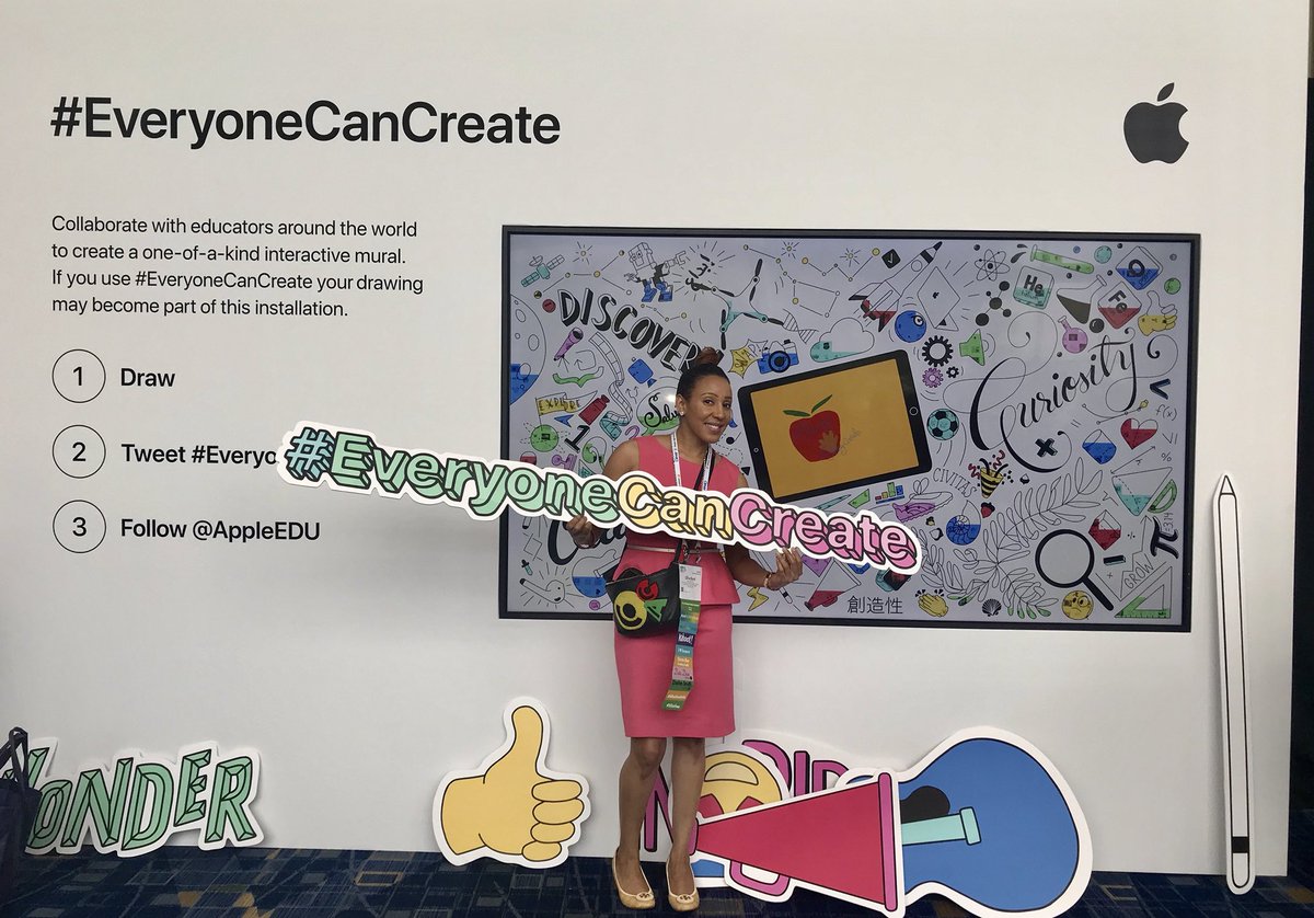 PDLadyConsults's tweet photo. 🖌🖐🏽Hands on learning🖐🏽🖌Creativity is in all of us! #EveryoneCanCreate @appleedu @iste #isteconnects #iste2018 #Pdlady #lifelonglearner https://t.co/crjc8THQBF