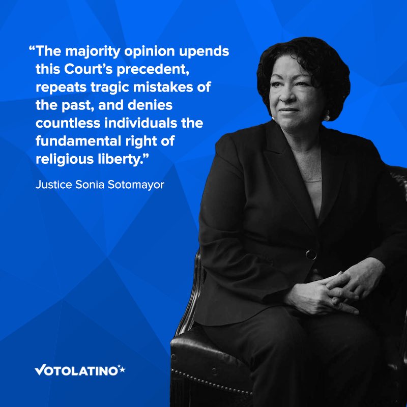 votolatino's tweet photo. Today our highest court failed our Muslim brothers and sisters and placed us on the wrong side of history. We are committed to this fight against injustice &amp; bigotry in all forms.

When immigrant communities are under attack, what do we do? Stand up! Fight back! #NoMuslimBanEver https://t.co/vM4WXwpGSe