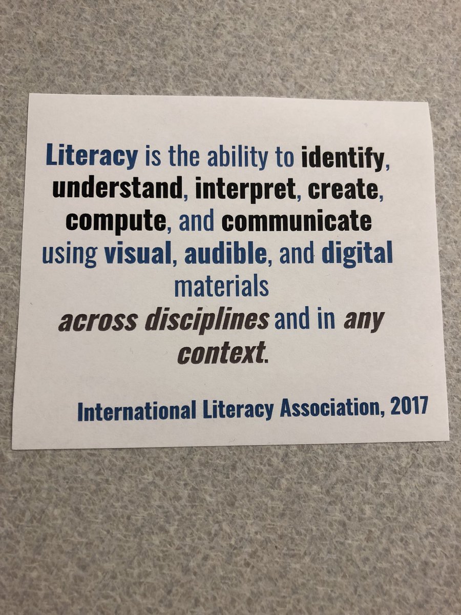 sambonnette's tweet photo. Literacy is much more than it once was! Are we growing literate leaders? How can we build literacy? 
-G3 Conference @ESCRegion11 @yolanda_wallace #learningtogether https://t.co/8Mjhxu8y9K