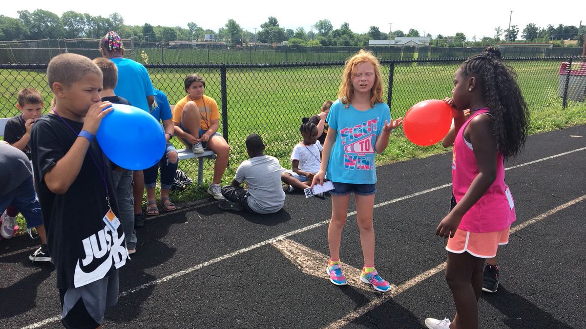 MuncieAIM's tweet photo. This week the academic theme is History and the competition theme is the Amazing Race! Yesterday classes watched Hidden Figures and the 3rd grade class did some Amazing Race challenges on the track! #AIM2018 #AIMHigher https://t.co/yKVnk6Cv65
