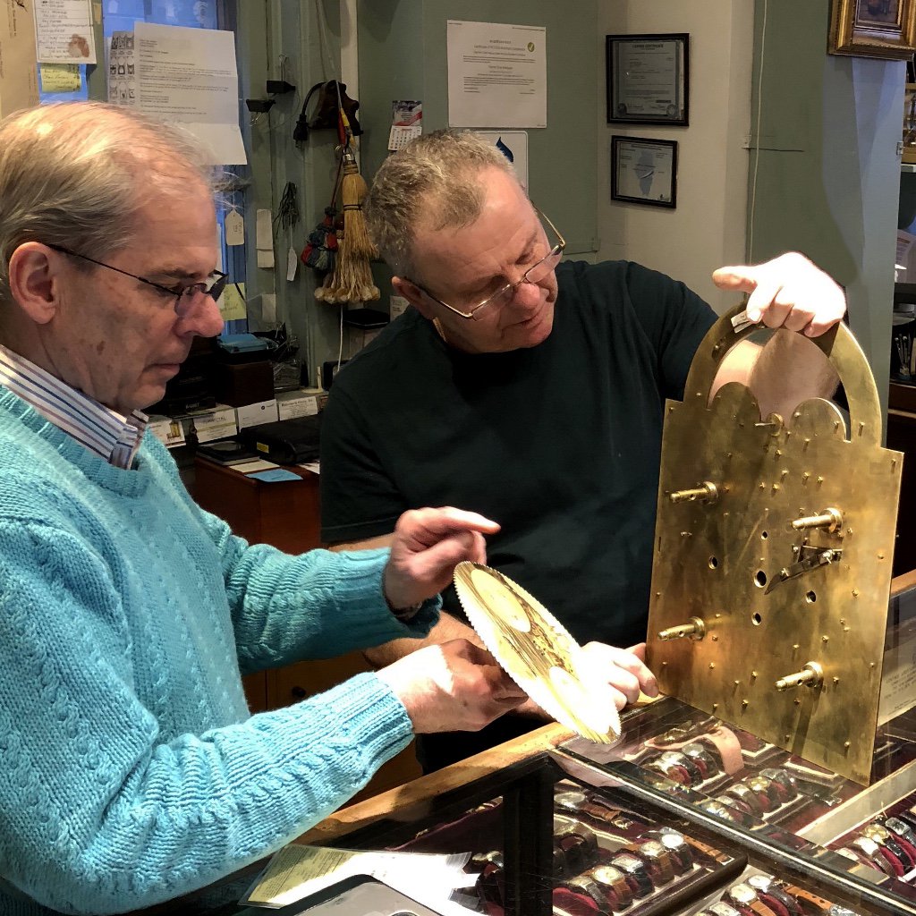 FatherTimeIL's tweet image. Once we have acquired a choice watch or clock the process begins in earnest. The piece is inspected by our head watchmaker and he decides what will be needed to fully restore the particular timepiece. #fathertimeantiques #watches #antiques #chicago #restoration