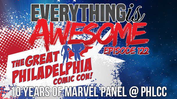 ThatEntertains's tweet photo. .@RealAwesomePod Episode 122 - 10 Years of #Marvel Panel LIVE @PHLCC w/ @ThatNerdyKev @filmadelphia @grim_pod @bkmullen_ @tellest #GPCC2018 #geturgeekon #phillycomiccon #PodernFamily https://t.co/0ExHe7ReNb https://t.co/iTOGNlwndN