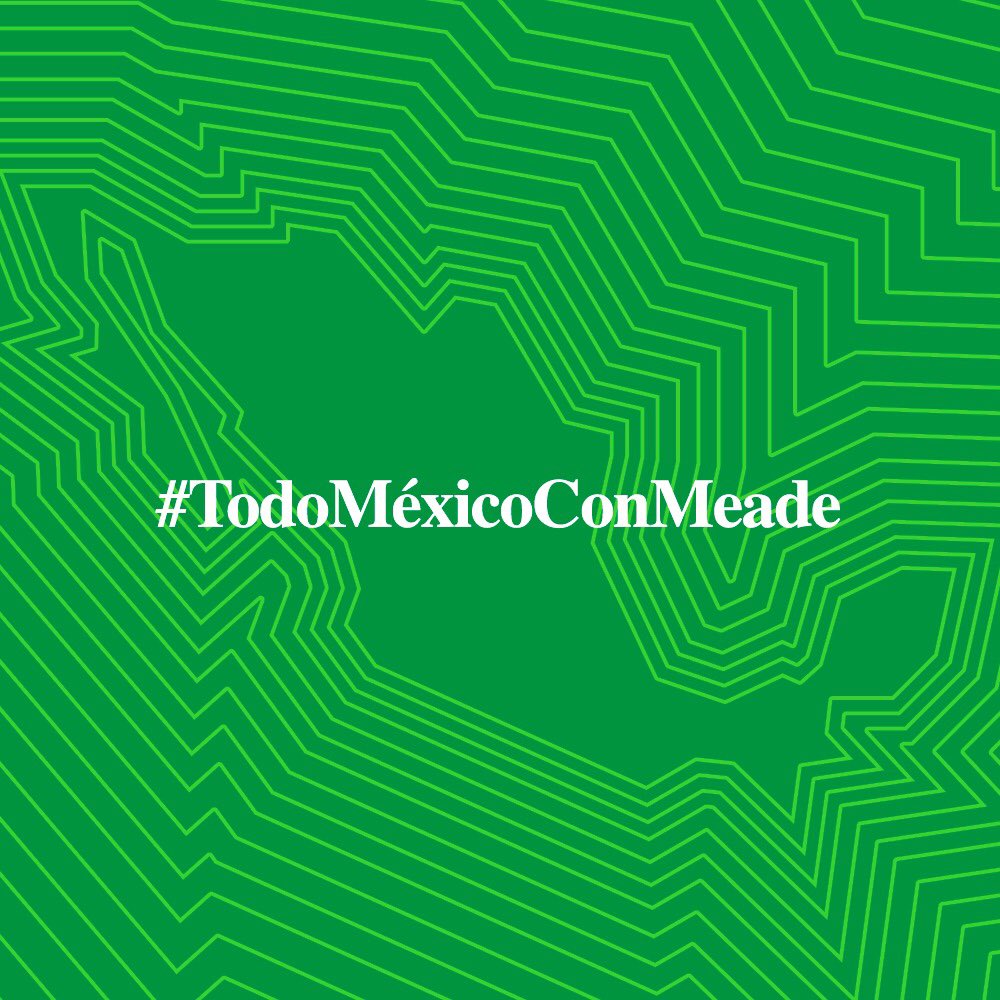 yopormexico2018's tweet photo. #TodoMéxicoConMeade porque representa la unidad, el desarrollo y la tranquilidad de necesita nuestro país. Este domingo #YoPorMeade #VotaMeade #YoPorMéxico https://t.co/14dZR8DJxd