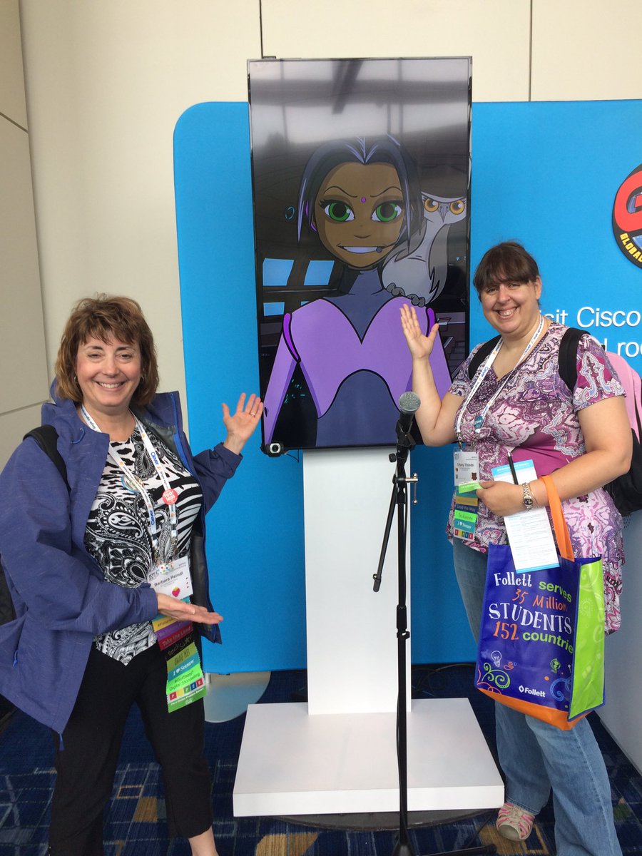 tifi_lib's tweet photo. Learning about GPS with Cisco!  Talking about happy cows from Wisconsin!  Sounds awesome!  #SPdoesITSE #iste2018 https://t.co/h2BpmDW0rz