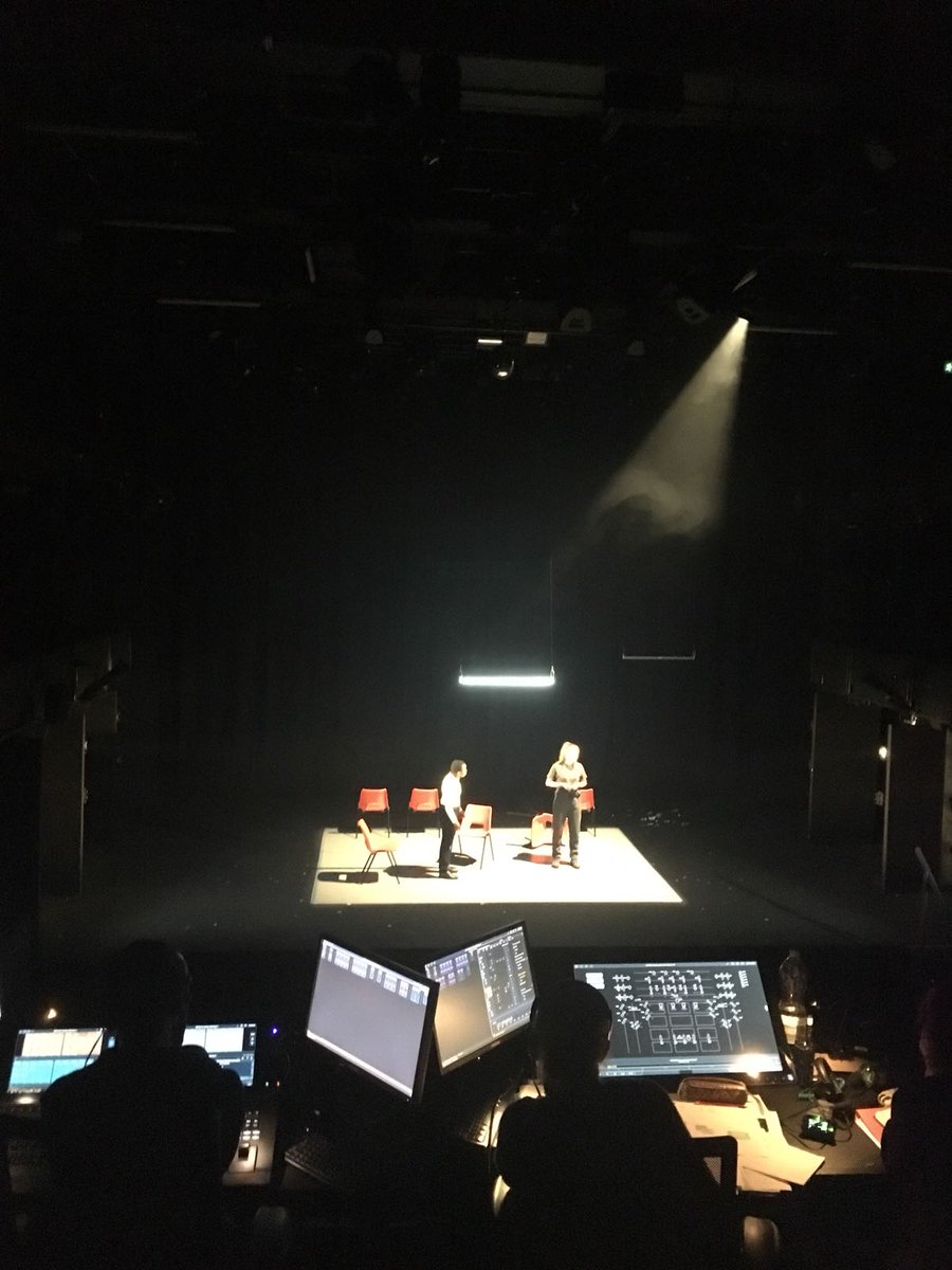 NTConnections's tweet photo. A little afternoon tech rehearsal action for [ BLANK ] by Alice Birch being performed at 7pm this evening. Tonight's show is SOLD OUT! But you can still grab tickets for the rest of the week's performances here https://t.co/YDeY7cQkMe https://t.co/OsT2c3n0Yc