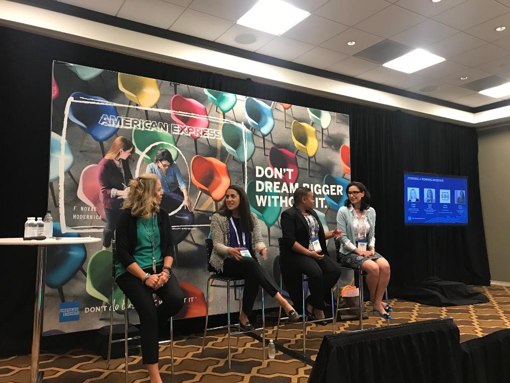 DunBradstreet's tweet image. .@ColleyAm1 moderating the &quot;Funding a Winning #Business&quot; panel at @AmexBusiness’s #SummitForSuccess!
