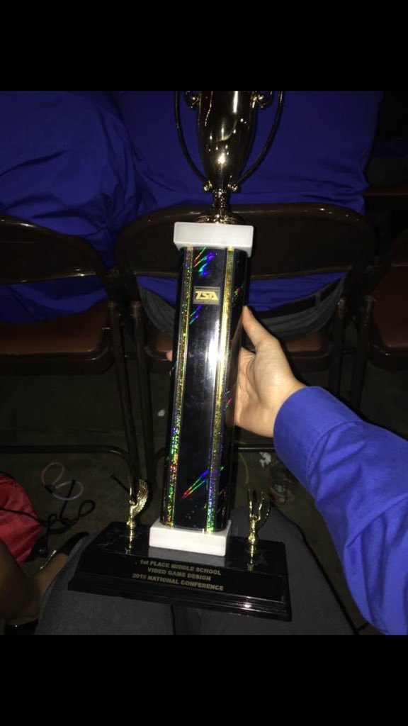 JessiCATronn's tweet image. Congratulations to my niece and the AMS TSA team for bringing home 1st place in “Video Game Design” from the National Conference in Atlanta. Very proud of all of you! 

And thanks to everyone who helped them get to Atlanta!

@DemonGirlVoice #videogames #futuregamedevs