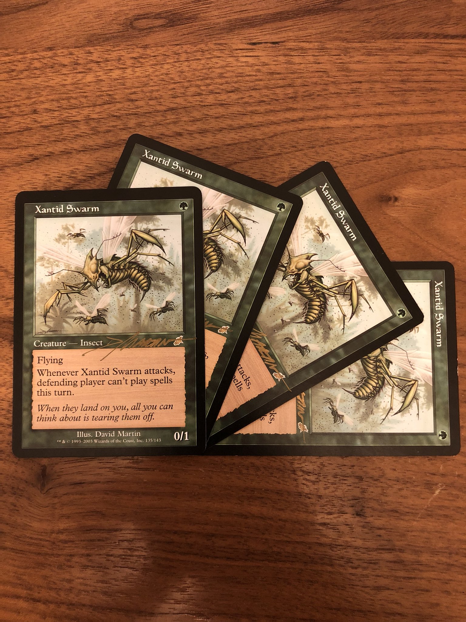 Dailymagicmuse Xantid Swarm Signed By David Martin Is Perhaps The Best 0 1 Critter Ever Printed He Doesn T Actually Inflict Damage But It Often Wins The Game On Contact Mtg T Co W2ixzluhad