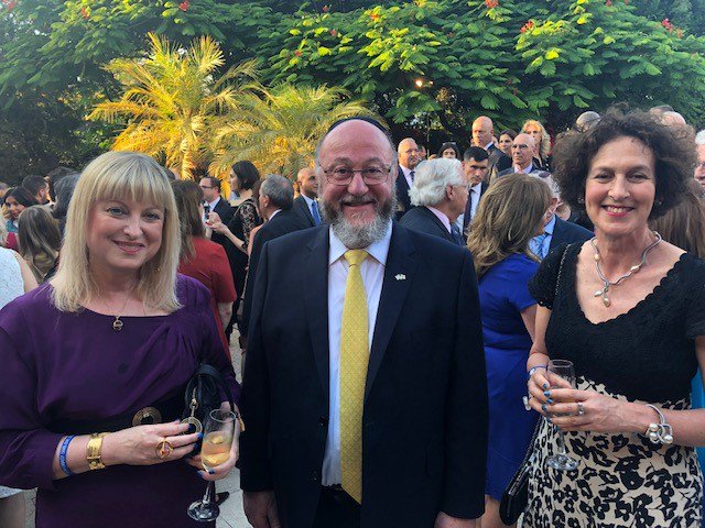 BoardofDeputies's tweet photo. Images from this afternoon's royal reception for the Duke of Cambridge, hosted by the British Ambassador @DavidQuarrey in Tel Aviv https://t.co/4Ca1c8zAFT