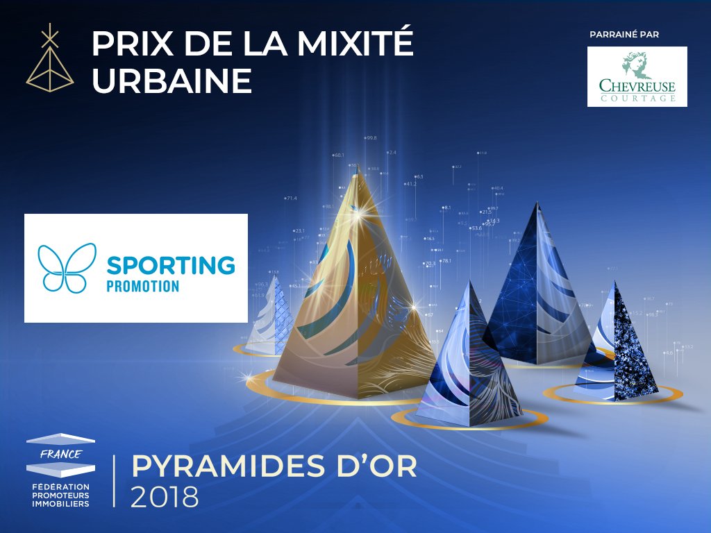 fpi_fr's tweet photo. [ 48ème #CongrèsFPI ] @sporting_tlse remporte le prix de la mixité urbaine, parrainé par @ChevreuseC pour son projet « Sporting Overview » à #Blagnac ! #PyramidesdOr https://t.co/dFrOgKeACc