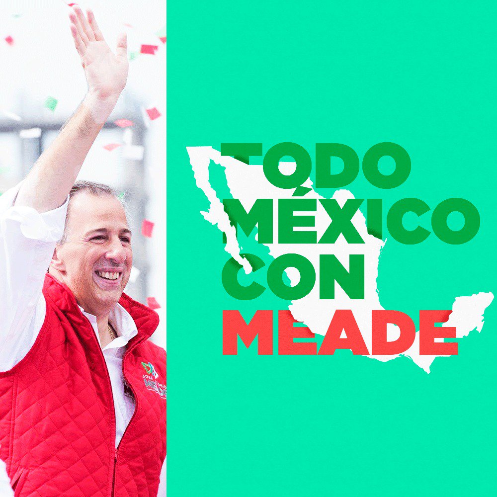 Alejandro_ArtC's tweet photo. Todo #México ya decidió, este domingo 1° de julio #TodoMéxicoConMeade. 
#Elecciones2018 #EleccionesMexico #1dejulio #YoVoyConMeade https://t.co/kOCi0JJ9Pe