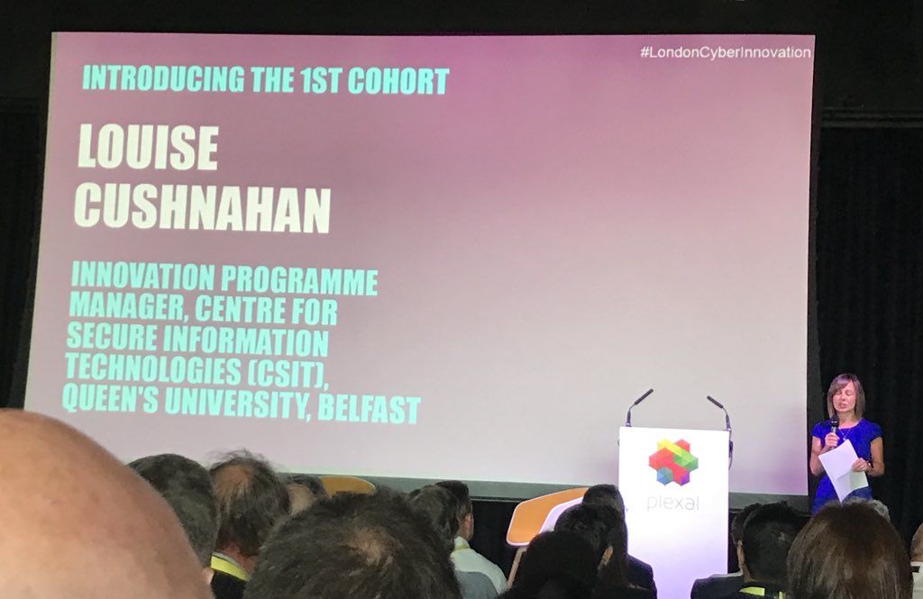 charlietuxworth's tweet photo. @LouiseCushnahan introduces the first #lorca cohort. #LondonCyberInnovation https://t.co/cqa7Bx3zsq