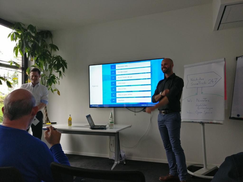 ScrumTischStgt's tweet photo. 60. #scrumtischstgt bei @bridgingIT mit dem ersten Thema #WOL https://t.co/ZQ2JChs8EQ