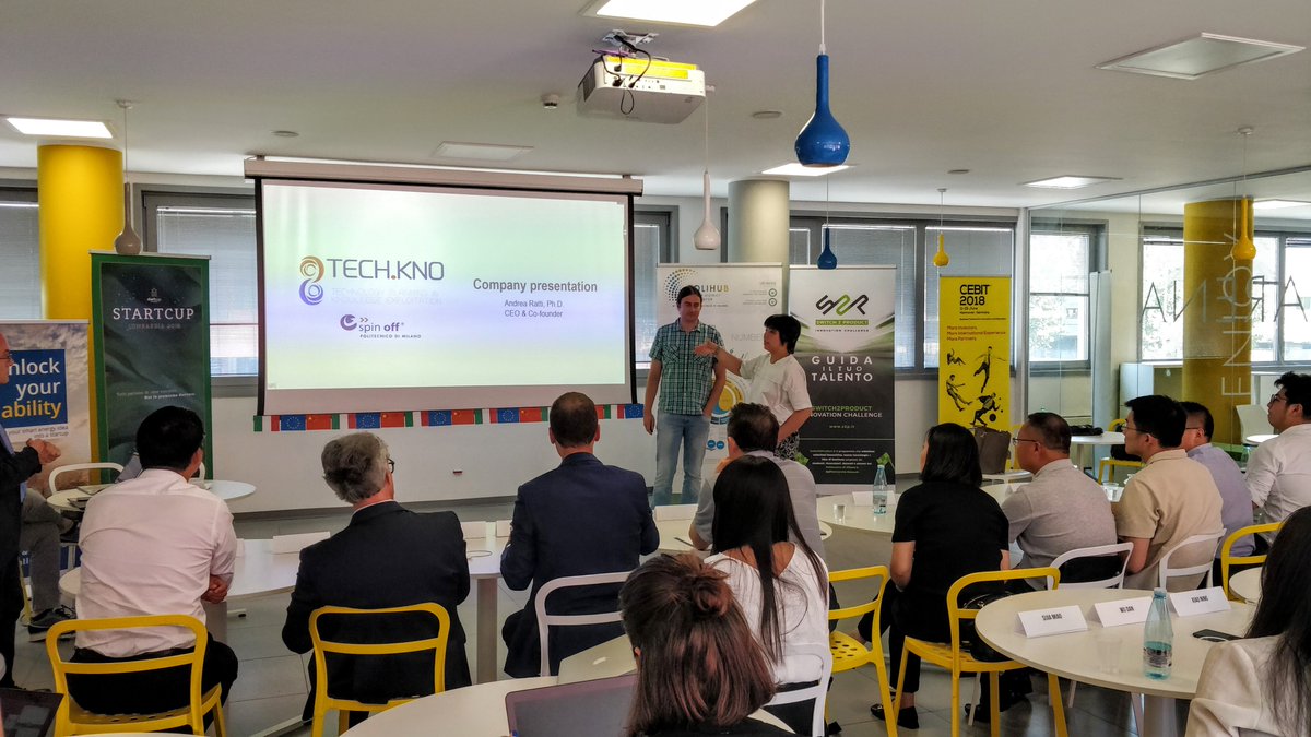 PoliHub's tweet photo. Proseguono i lavori con la presentazione dei servizi di incubazione dedicati alle aziende tech a cura di @smizio, head of Startup Accelerator Program, e i pitch di due startup incubate, TechNo e #MilanoMultiphysics. #TianfuNewArea https://t.co/RnQapuPZhX