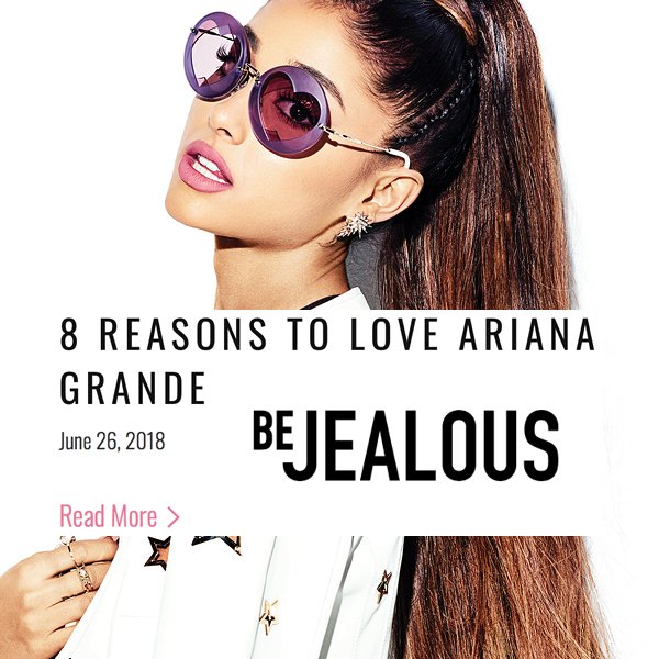 It's the ultimate babe's @arianagrande birthday &amp; National Sunglasses Day. Hitting two birds with one stone with this pic! Read the @bejealousclothing blog post over on their website to see the many reasons on why you can't help but love her! Written by our @lucymayshoemaker 💕