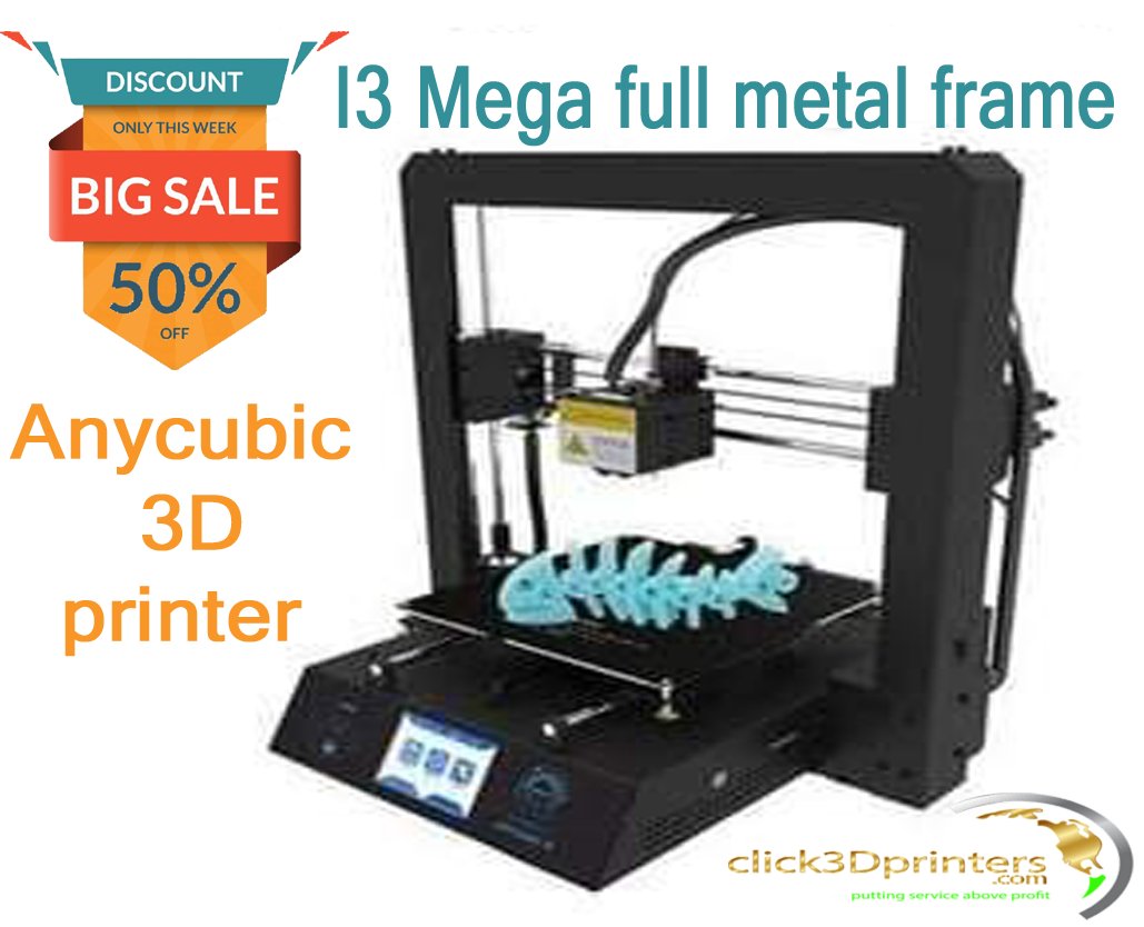 Click3DPrinters's tweet image. #Anycubic #3Dprinter I3 Mega full metal frame- ow.ly/PfH530kFUv1 - This awesome #Anycubic 3D printer has a color print with #FDM or Fused deposition modeling printing #technology. #click3Dprinters ##3dprinting #3dprint #3dprinter #design #architecture #robot #innovation